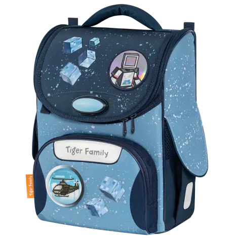 Ghiozdan neechipat Nature Quest Pro, dimensiune 35 x 31 x 19 cm, motiv Block City, Go Green