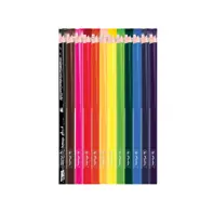 CREIOANE COLORATE HERLITZ 24 BUC, TAVITA PLASTIC, SECTIUNE TRIUNGHIULARA, MINA 3MM