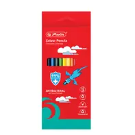 CREIOANE COLORATE CU PROPRIETATI ANTIBACTERIALE HERLITZ HB 12 BUC, SECTIUNE TRIUNGHIULARA, MINA 3MM