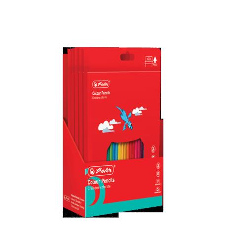 CREIOANE COLOR SUPERIOARE HERLITZ 24 BUC, SECTIUNE HEXAGONALA, MINA 3MM