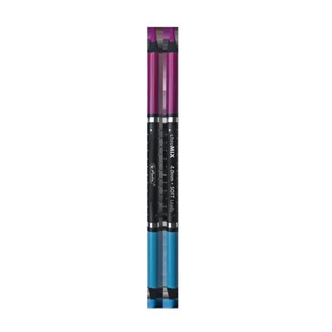 CREIOANE COLOR HERLITZ BI-COLOR 12 BUC, SECTIUNE ROTUNDA, MINA 4MM, 24 CULORI