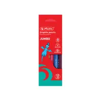 CREIOANE HERLITZ 2B JUMBO CU RADIERA 12 BUC, SECTIUNE TRIUNGHIULARA, MINA 4MM