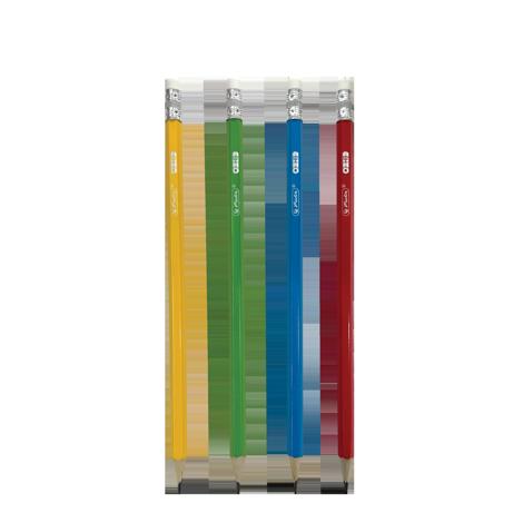 CREIOANE HB GRAFIT HERLITZ CU RADIERA 12 BUC, SECTIUNE HEXAGONALA, MINA 2.2MM