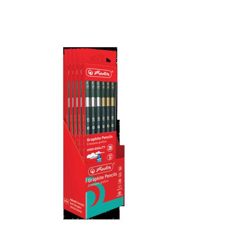 CREIOANE ARTGRAPH 2B HERLITZ 12 BUC, SECTIUNE HEXAGONALA, MINA REZISTENTA ANTI-RUPERE 2.4MM
