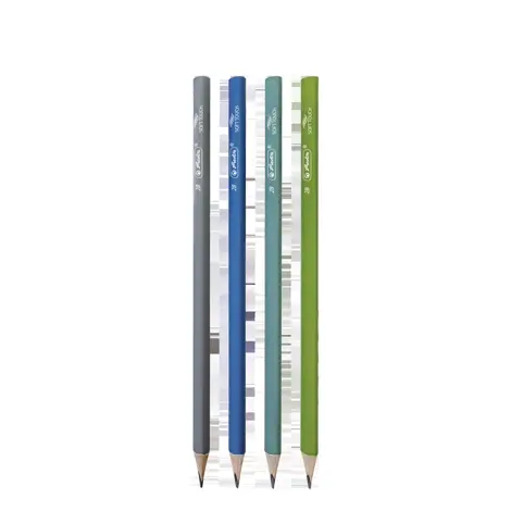 CREIOANE 2B HERLITZ SOFT TOUCH 12 BUC, SECTIUNE TRIUNGHIULARA, MINA REZISTENTA ANTI-RUPERE 2.4MM