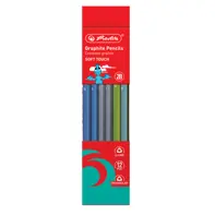 CREIOANE 2B HERLITZ SOFT TOUCH 12 BUC, SECTIUNE TRIUNGHIULARA, MINA REZISTENTA ANTI-RUPERE 2.4MM
