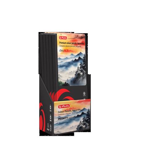 CREIOANE COLOR AQUARELLE HERLITZ 12 BUC, ARTMATE, SECTIUNE ROTUNDA, MINA 3.3MM, CUTIE METAL