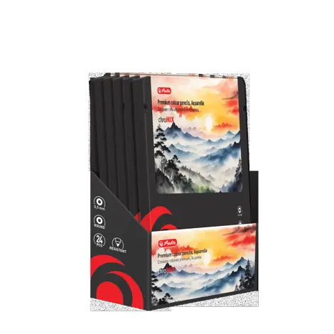 CREIOANE COLOR AQUARELLE HERLITZ 24 BUC, ARTMATE, SECTIUNE ROTUNDA, MINA 3.3MM, CUTIE METAL