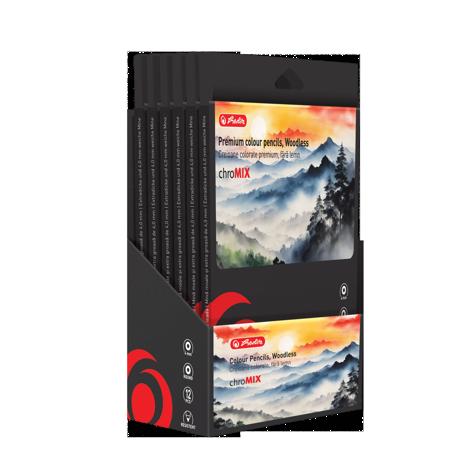 CREIOANE COLOR HERLITZ FARA LEMN 12 BUC, SECTIUNE ROTUNDA, MINA 7.2MM