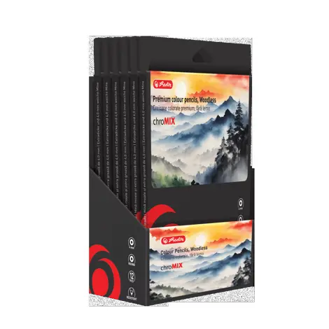 CREIOANE COLOR HERLITZ FARA LEMN 12 BUC, SECTIUNE ROTUNDA, MINA 7.2MM