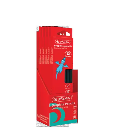CREIOANE HB HERLITZ 12 BUC, CALITATE SUPERIOARA, SECTIUNE PATRATA, MINA 2.2MM