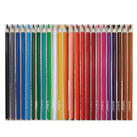 CREIOANE COLOR HERLITZ ULTRA SOFT 24 BUC, SECTIUNE TRIUNGHIULARA, MINA 3.3MM