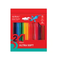 CREIOANE COLOR HERLITZ ULTRA SOFT 24 BUC, SECTIUNE TRIUNGHIULARA, MINA 3.3MM