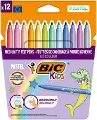 Markere colorate ultralavabile Kid Couleur Pastel, 12 culori
