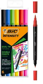 Markere de colorat cu dublu varf Intensity Intense, 6 culori