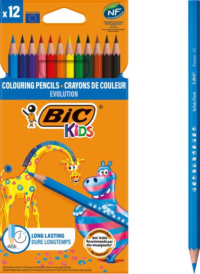 Creioane colorate Evolution, 12 culori