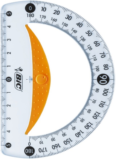 Set geometrie - rigla dubla 20 cm, echer 60º si raportor 180º, blister