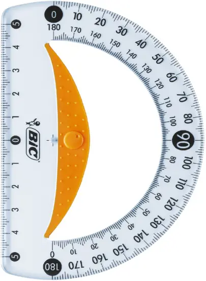 Set geometrie - rigla dubla 20 cm, echer 60º si raportor 180º, blister