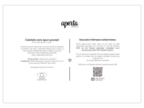 Bloc desen A4 120g Niste amici simpatici Aperta