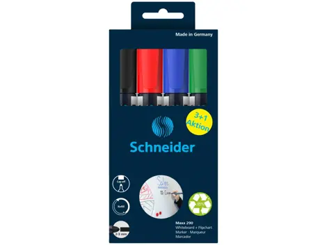 Marker whiteboard +flipchart 290 Schneider 4/set