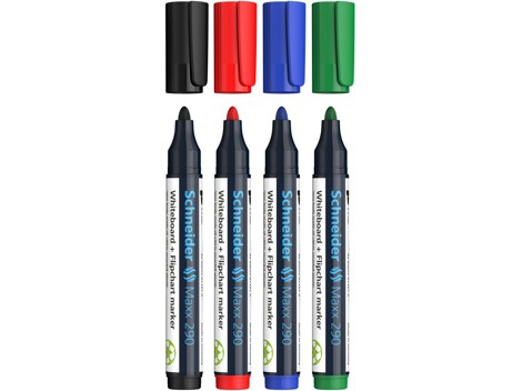 Marker whiteboard +flipchart 290 Schneider 4/set