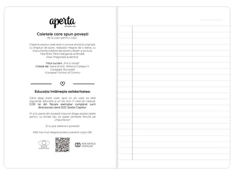 Caiet A5 48file 80g  Puf si liniste dictando Aperta