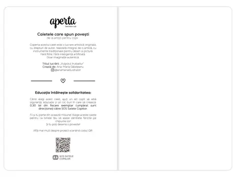 Caiet A5 48file 80g Vulpoiul trubadur foi veline Aperta
