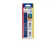 Set Carioca creioane HB 3buc+guma sters 2 buc + ascutitoare