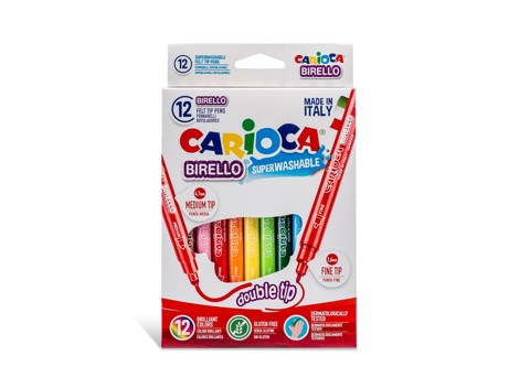 Carioca Birello varf dublu , set 12 culori