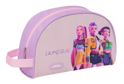 Geanta cosmetica fete K-Pop Demon Hunters Iconic adaptabila la troler 28x18x10 cm