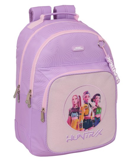 Rucsac fete K-Pop Demon Hunters Iconic 2 compartimente cu intarituri adaptabil la troler 32x42x15 cm