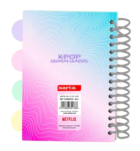 Bloc notes A6 K-Pop Demon Hunters Stationery 10.5x14.8 cm