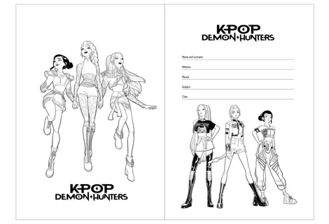 Caiet capsat A4 K-Pop Demon Hunters Stationery