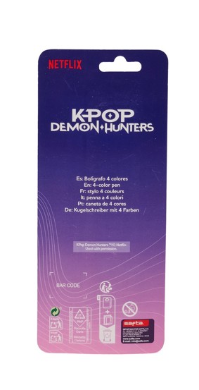 Pix retractabil 4 culori K-Pop Demon Hunters Stationery