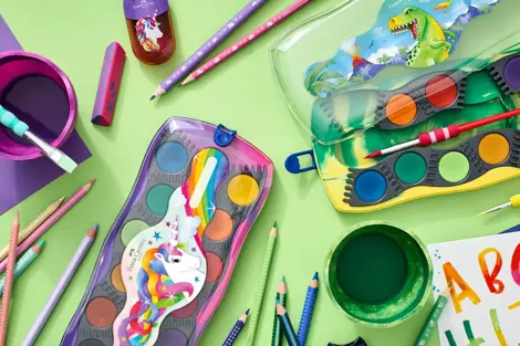 CUTIE APA CLICK&GO DINOZAURI VERDE MARMORAT FABER-CASTELL