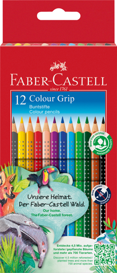CREIOANE COLORATE 12 CULORI GRIP 2001 FABER-CASTELL