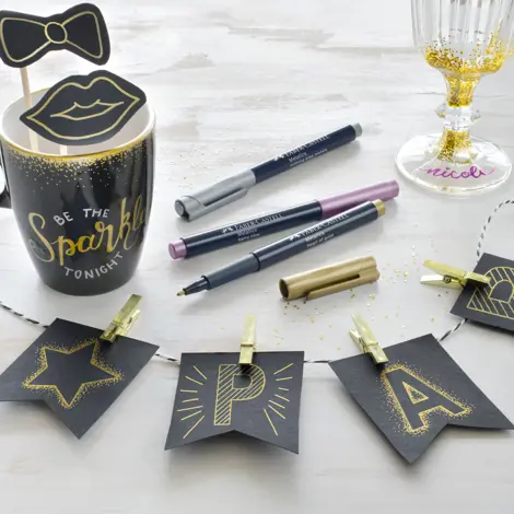 MARKER METALLICS SET 6 BUC FABER-CASTELL