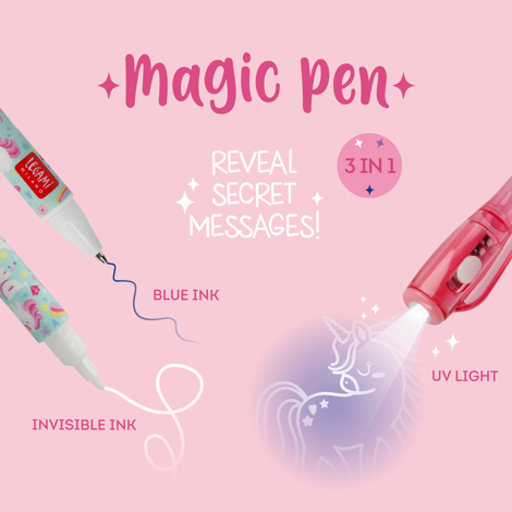 PIX CU CERNEALA INVIZIBILA MAGIC PEN UNICORN LEGAMI