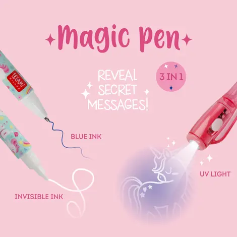 PIX CU CERNEALA INVIZIBILA MAGIC PEN UNICORN LEGAMI