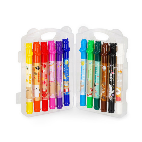 SET 12 CREIOANE CERATE TEDDY FRIENDS 12 CRAYONS LEGAMI