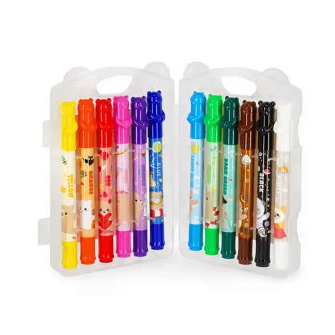 SET 12 CREIOANE CERATE TEDDY FRIENDS 12 CRAYONS LEGAMI