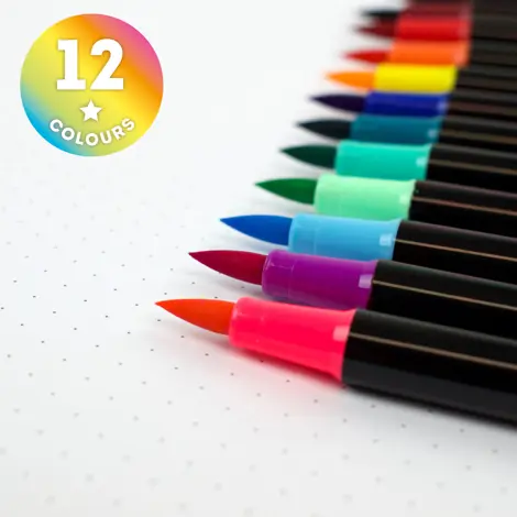 SET 12 MARKERE TIP PENSULA MULTICOLOR LEGAMI