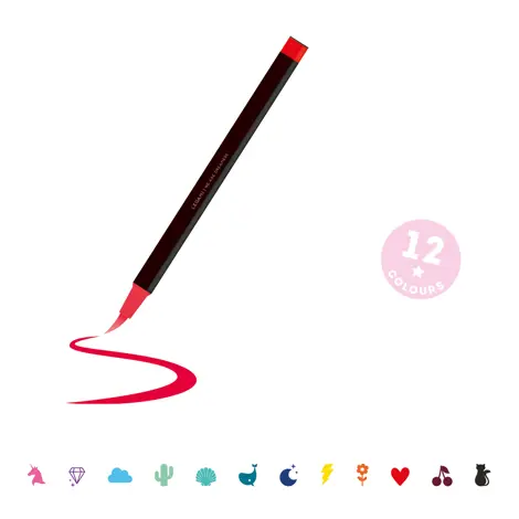 SET 12 MARKERE TIP PENSULA MULTICOLOR LEGAMI