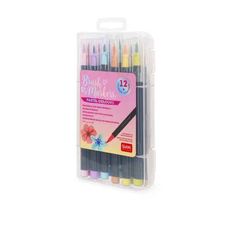 SET 12 MARKERE TIP PENSULA PASTEL COLOURS LEGAMI