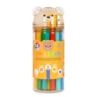 SET 24 CREIOANE COLORATE SI ASCUTITOARE TEDDY FRIENDS TEDDY BEAR LEGAMI