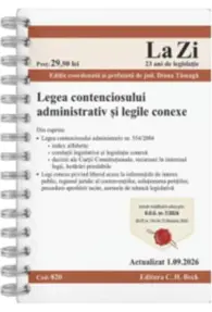 Legea contenciosului administrativ si legile conexe. Actualizat la 01.09.2026