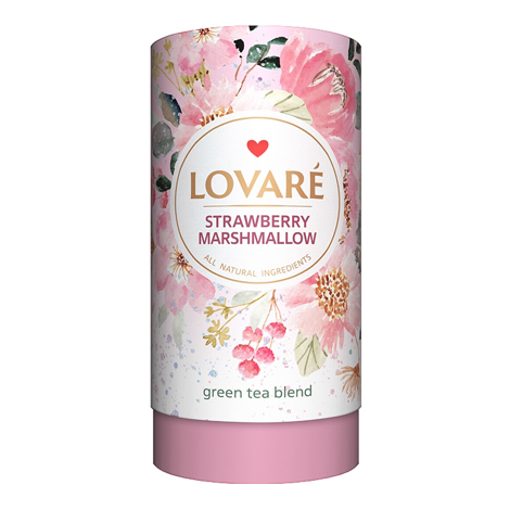 Ceai Lovare Strawberry Marshmallow Tub, 80 g
