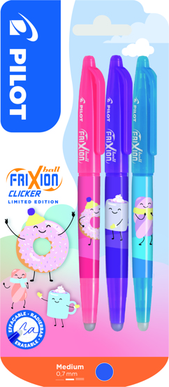 ROLLER FRIXION FANCY 0.7  ALBS - ROZ+BLEU+VIOLET  3/BLISTER