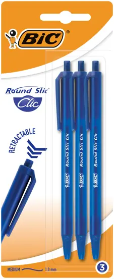 Pix Round Stic Clic albastru Bl/3