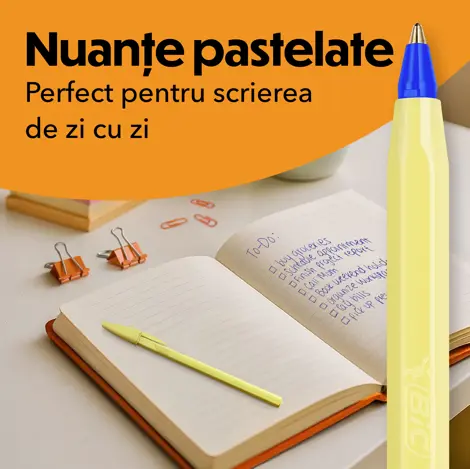 Pix Cristal Pastel - albastru, mov, galben - cerneala albastra cut/3